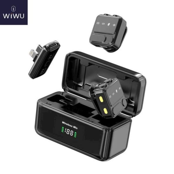 WiWU WM005 Bluetooth Lavalier Mic w/ Type-C & iOS Plug