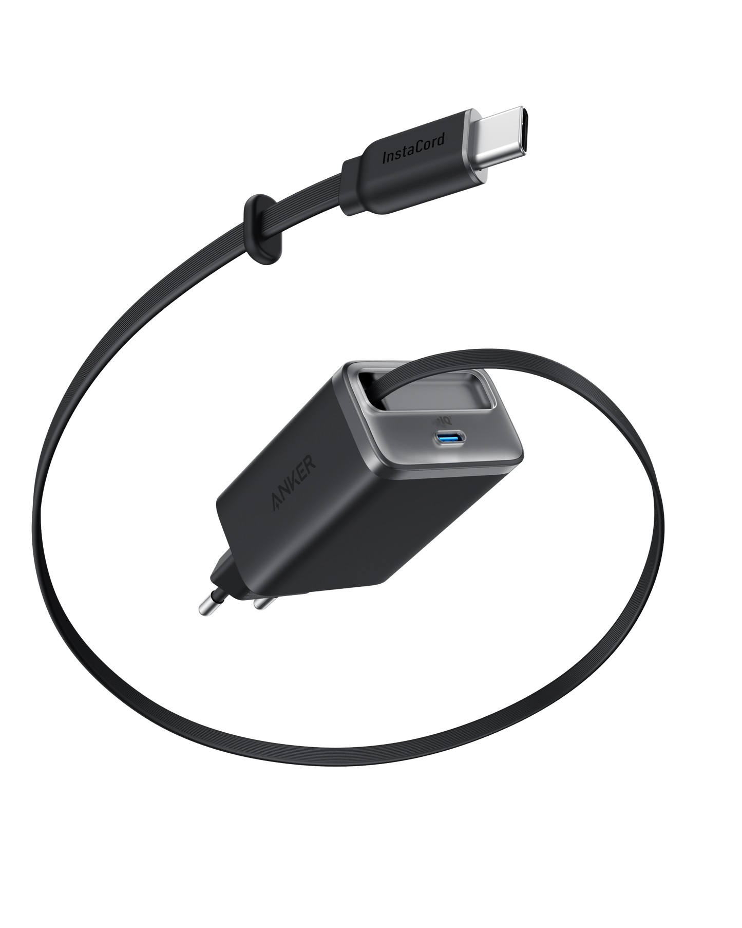 Anker Nano Charger (35W, Built-In Retractable USB-C Cable)  Black