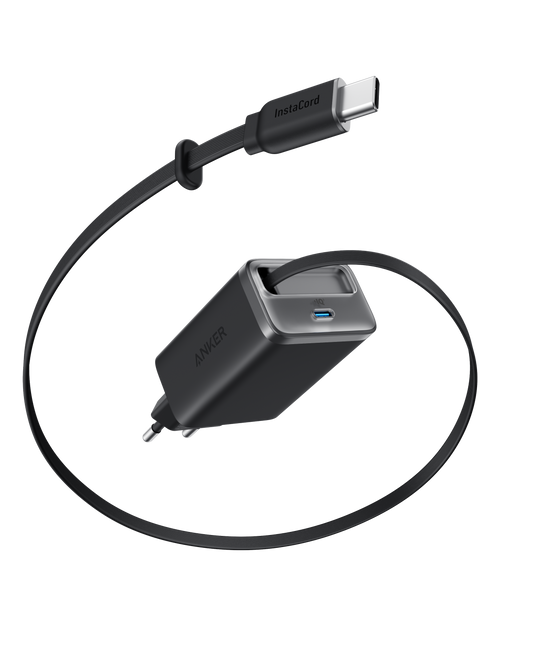 Anker Nano Charger (35W, Built-In Retractable USB-C Cable)  Black