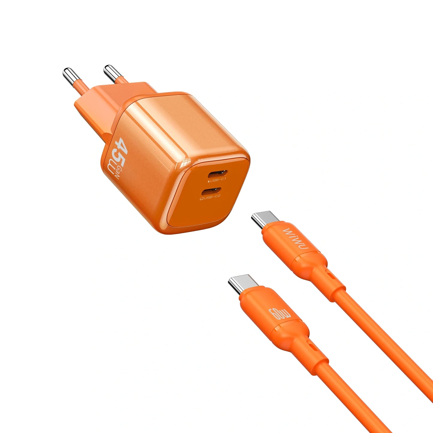 WiWU Cube 45W 2C PD Fast Charge Travel Adapter Combo Wi-G025 EU/UK/CN