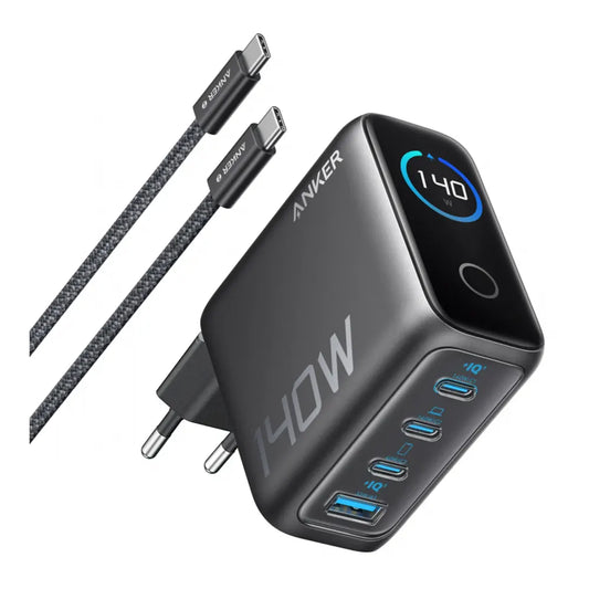 Anker Charger (140W, 4-Port, PD 3.1) with USB-C Cable