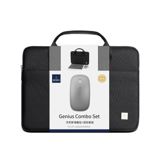WiWU Genius Combo Set – 3-in-1 Laptop Bag, Mouse & Mouse Pad