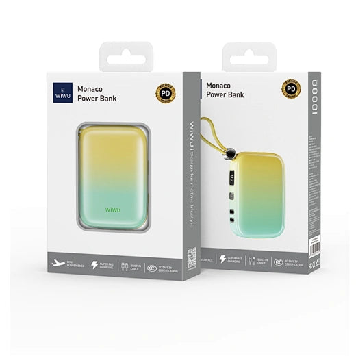 WiWU Monaco Series 22.5w Fast Charging Wi-P042 Colorful Mini power bank