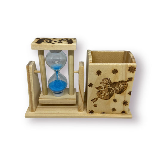 Sand Clock Desk Organizer