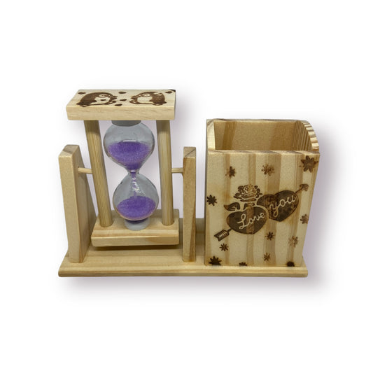 Sand Clock Desk Organizer