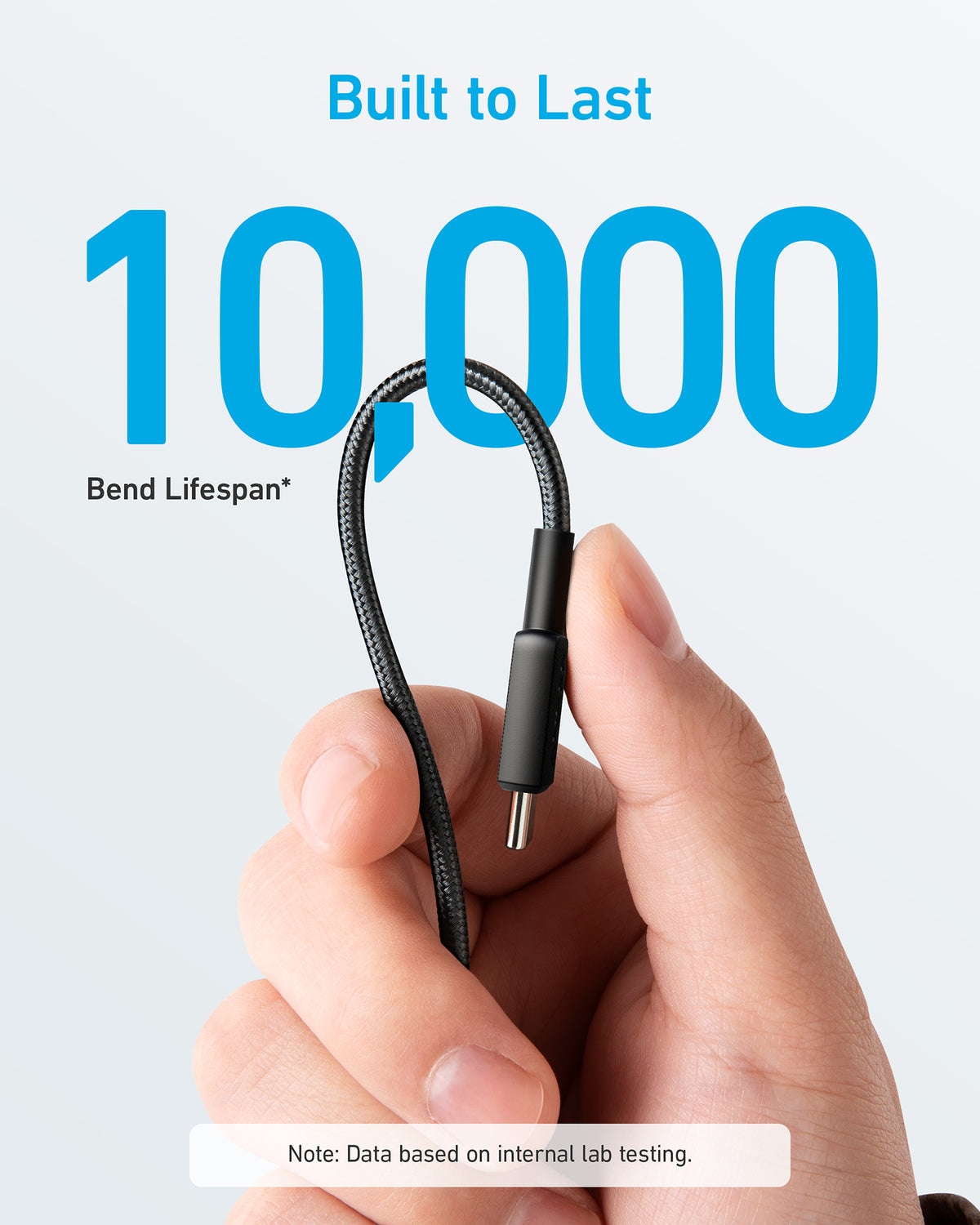 كابل Anker 322 USB-C إلى Lightning مضفر بطول 3 أقدام (أسود)