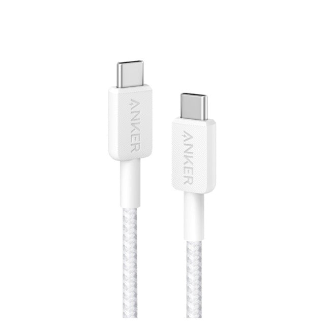 (Anker 322 USB-C to USB-C Cable 3ft Braided(White)