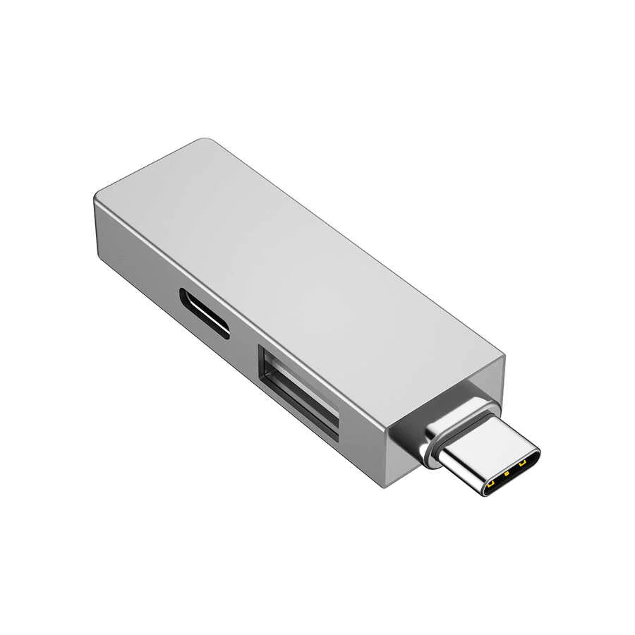 Wiwu Alpha T02 Pro 3 in 1 Type-C Hub Usb Coupler with PD Port