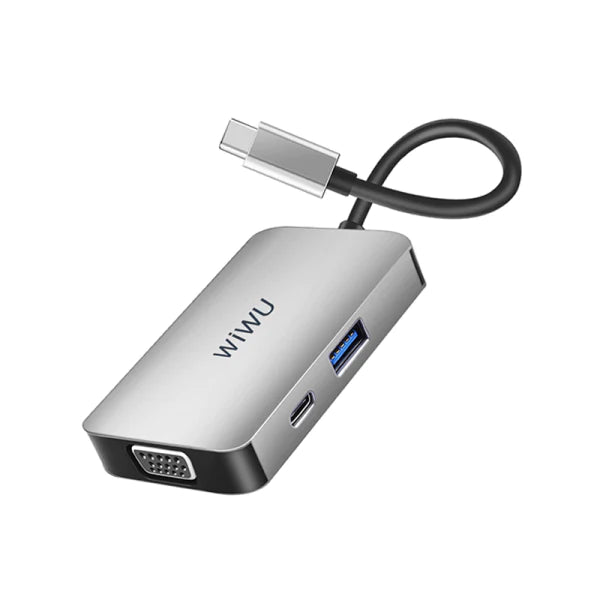موزع USB-C 5 في 1 من WIWU ALPHA A513HVP - رمادي
