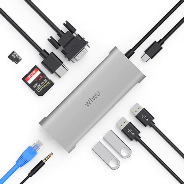 موزع USB-C 11 في 1 من WIWU ALPHA