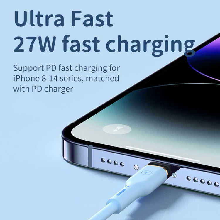 سلك فيغور للشحن السريع Wi-C018 من ويوو, من تايب سي الى لايتننج و من USB C الى لايتننج بقوة 30 واط