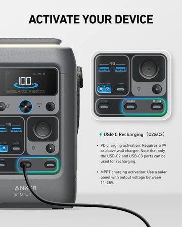 Anker SOLIX C300 DC Portable Power Station B2C - UN Dark Gray
