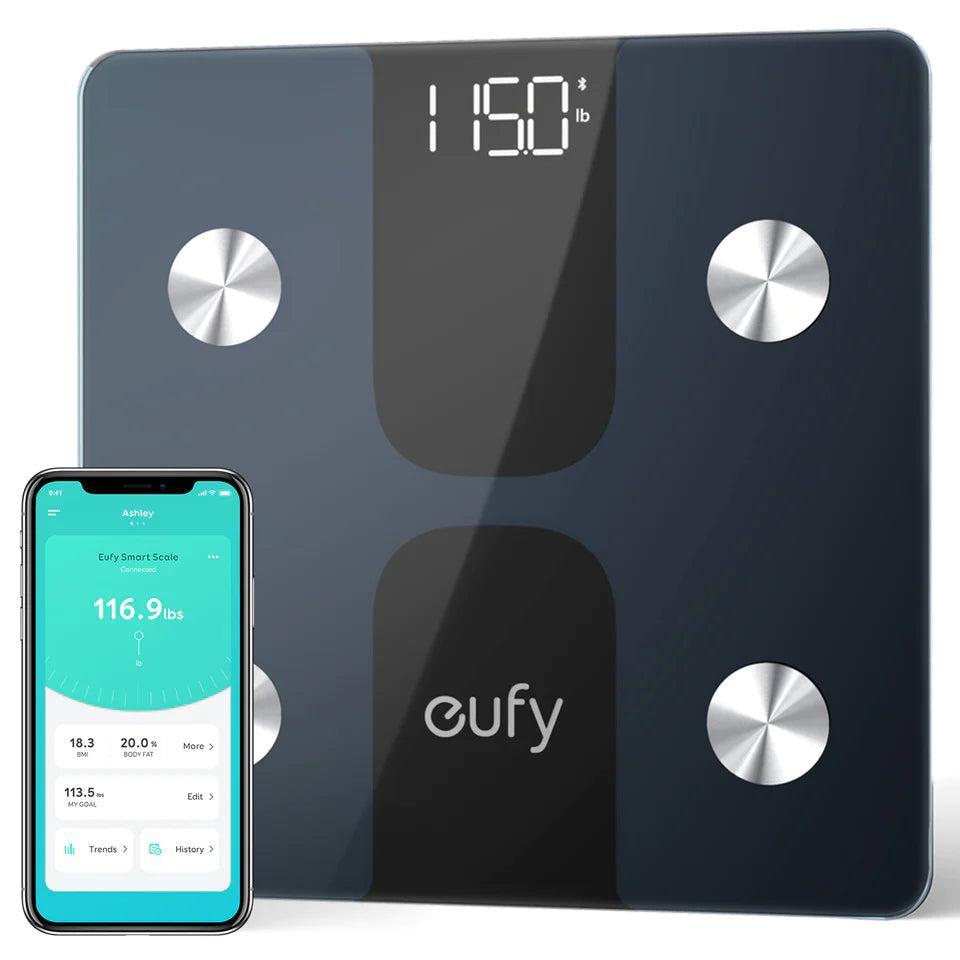 eufy by Anker, Smart Scale C1 with Bluetooth, Body Fat Scale (Black)