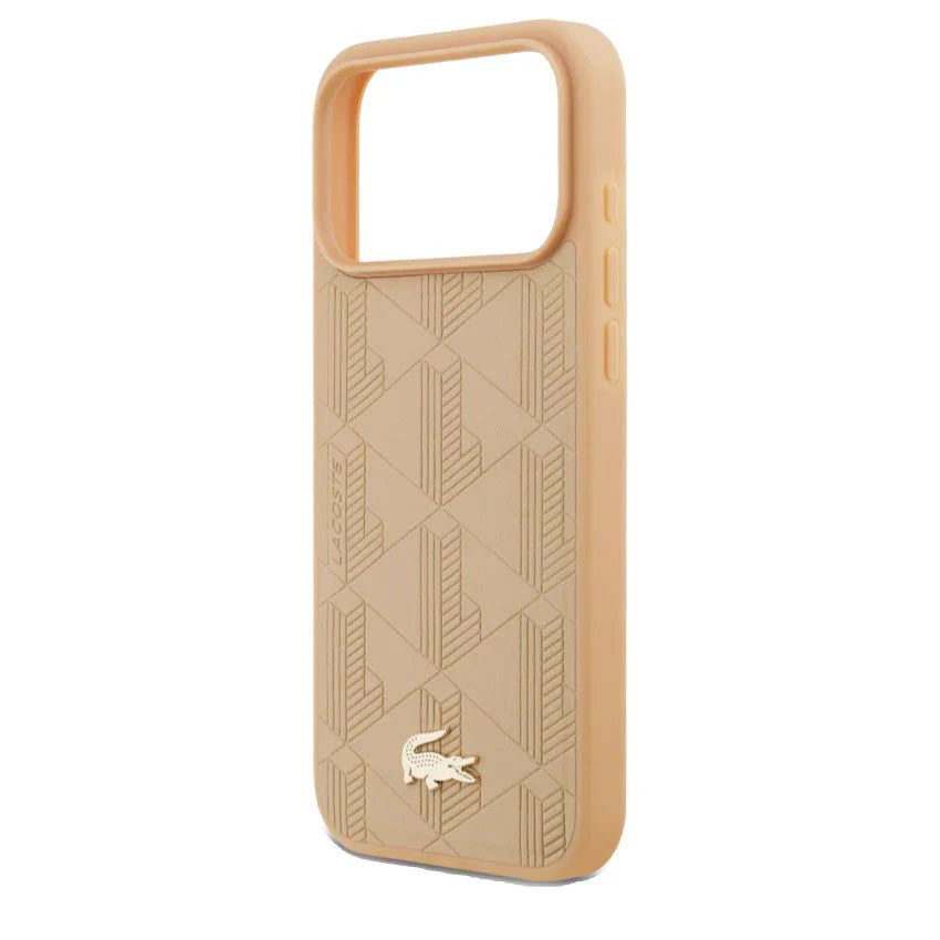 Lacoste - Hardcase Monogramme Gold Logo MagSafe (LCHMP17LPNOK) - iPhone 17 Pro