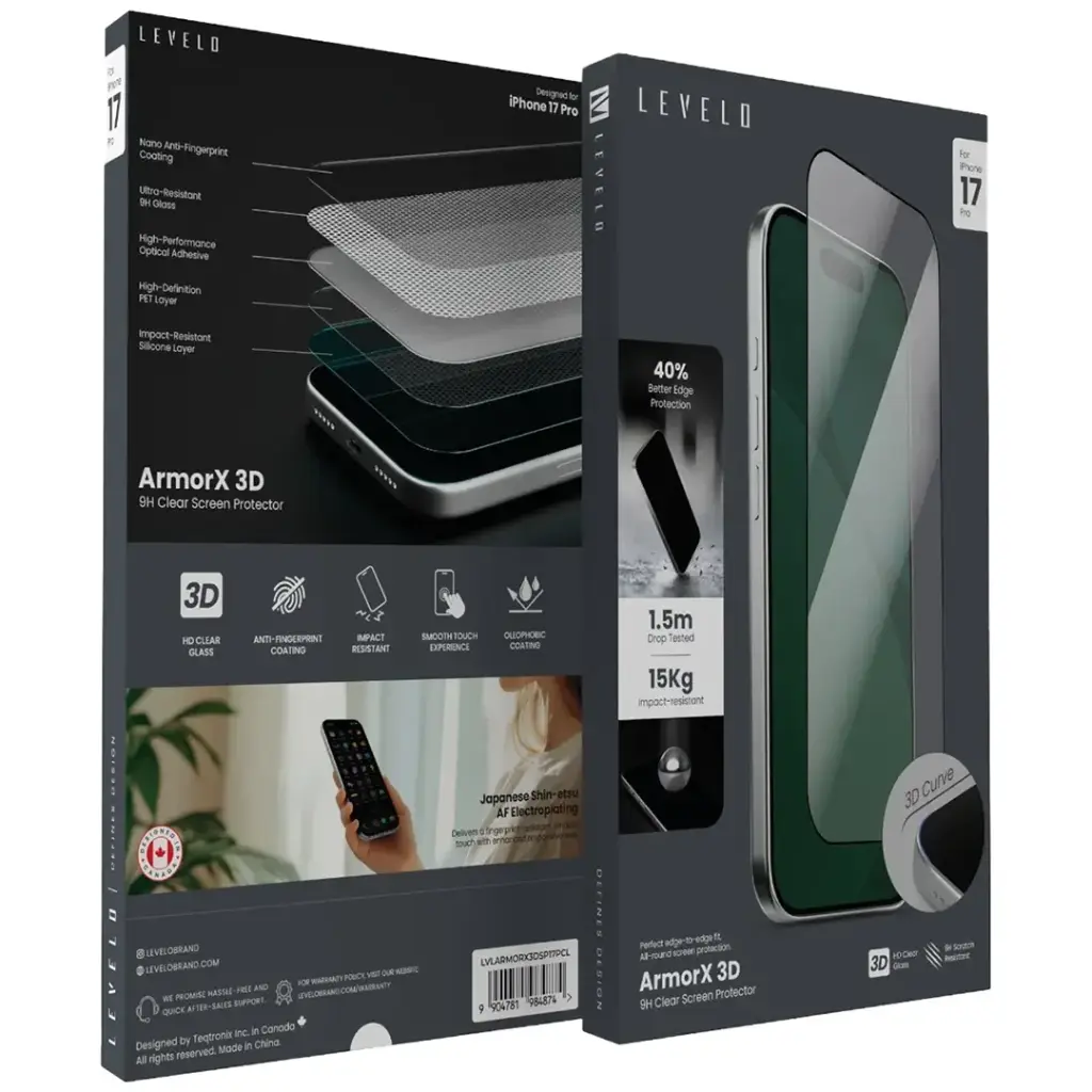 Levelo ArmorX 3D 9H Screen Protector - Clear