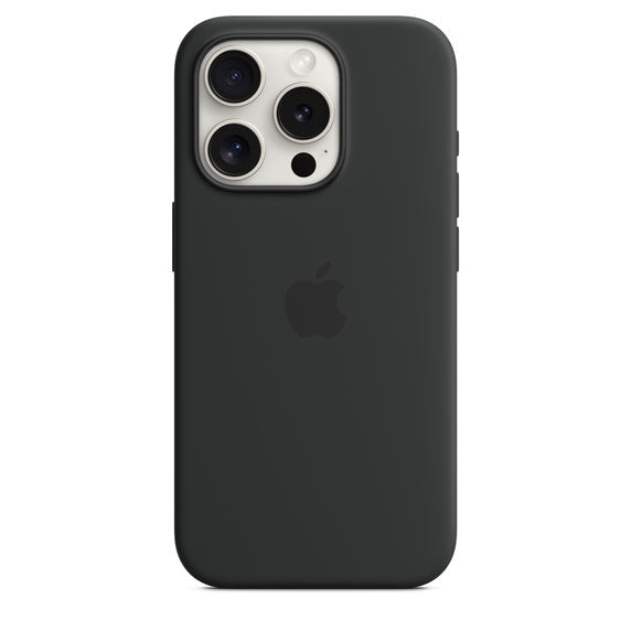Apple iPhone 15 Pro Silicone Case with MagSafe - Black