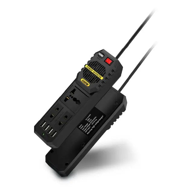 Green Stark Plus Power Inverter 200W - Black
