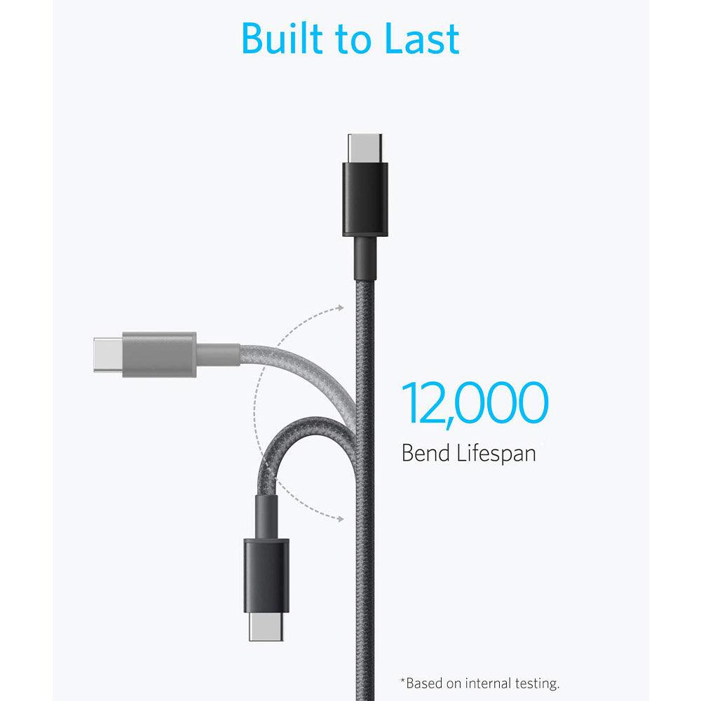 Anker Nylon USB-C to USB-C , 60W , Black