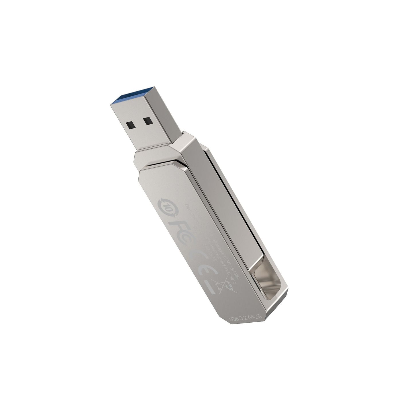 WIWU Infinite 2in1 USB3.2 Flash Drive 32GB Fast & Versatile - Silver