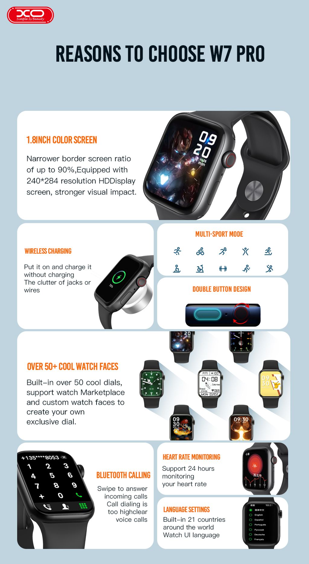 XO-W7 Pro Smartwatch -ساعة ذكية من XO