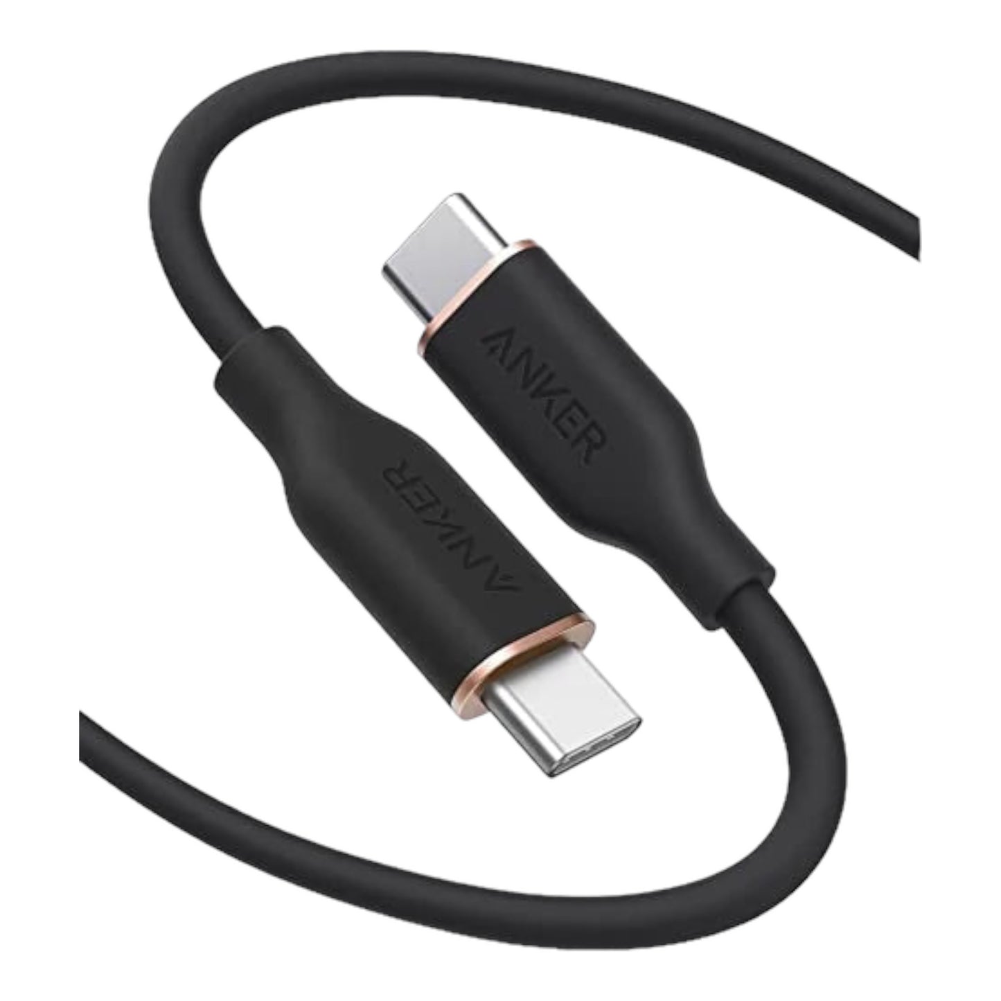 كابل Anker PowerLine III Flow USB-C إلى USB-C - كابل شحن أنكر باولاين III من منفذ USB C إلى منفذ USB C سعة 60 وات من أنكر 