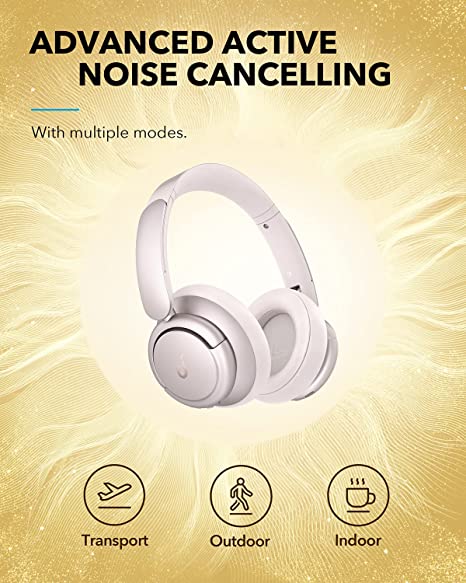 Anker Soundcore Life Q35 Pink - سماعة كيو 35 بلوتوث ساوند كور لايف Q35 من انكر