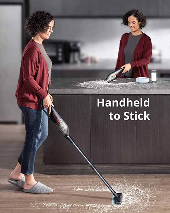 Anker Eufy HomeVac H30 Infinity Vacuum&amp;Mop 2 in 1 Black -مكنسة هوم فاك H30 انفينيتي كهربائية تحمل باليد بقدرة لاسلكية 80 وات هوائي وقوة ضغط قوية 16 كيلو باسكال وخفيفة الوزن للغاية 1.78 رطل وقاعدة شحن تشغيل 20 دقيقة مع مشغلات متعددة من يوفي انكر 