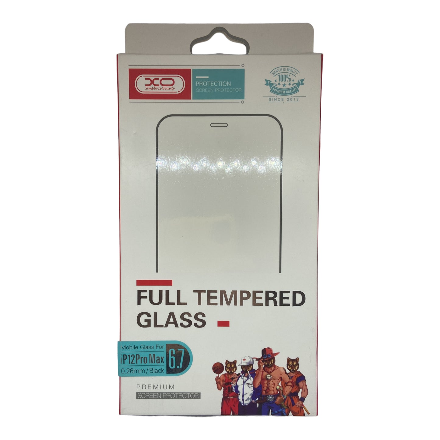 XO iPhone tempered glass screen protector- لزقة حماية شاشة للايفون ماركة XO