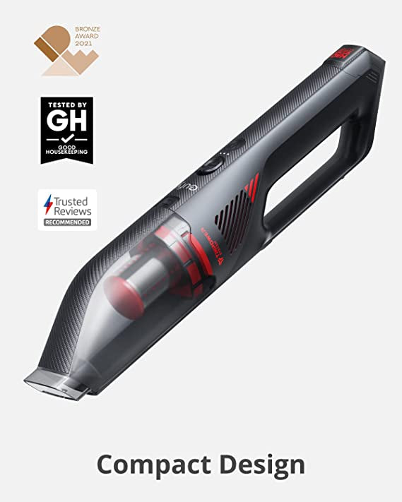 Anker Eufy HomeVac H30 Infinity Vacuum&amp;Mop 2 in 1 Black -مكنسة هوم فاك H30 انفينيتي كهربائية تحمل باليد بقدرة لاسلكية 80 وات هوائي وقوة ضغط قوية 16 كيلو باسكال وخفيفة الوزن للغاية 1.78 رطل وقاعدة شحن تشغيل 20 دقيقة مع مشغلات متعددة من يوفي انكر 