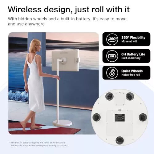 Powerology 32" Touch Screen 128GB Dual 2.4G+5G WiFi with Stand White
