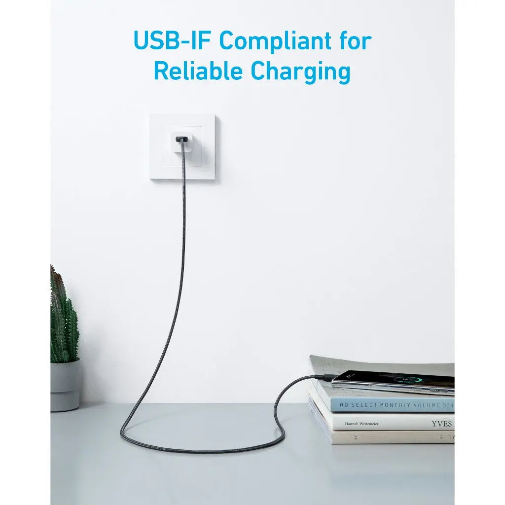Anker 322 PowerLine USB A to USB C Fast Charging 3ft/0.9m Cable