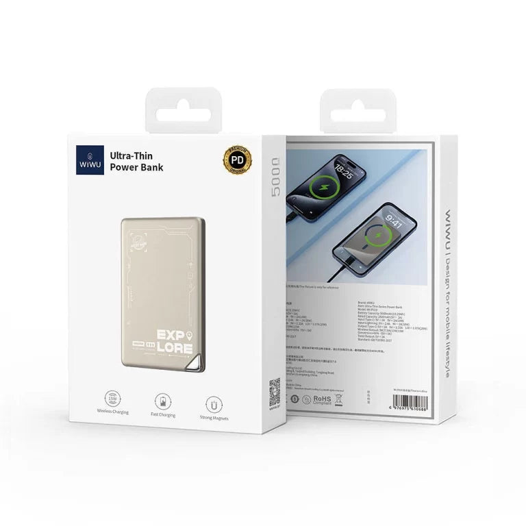 WiWU Wi‑P020 – Ultra-Thin Strong MagSafe 10 000 mAh Power Bank