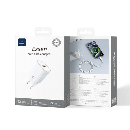 WiWU Wi-G006 Essen GaN Fast Charger+Cable Combo (EU)