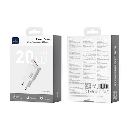 WiWU 20W Essen Slim Ultra-Compact GaN Charger Wi-G032