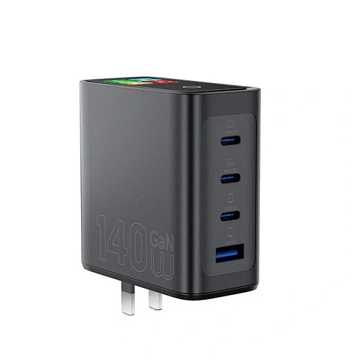 WiWU 140W Intelligent Display GaN Charger 3C1A Wi-G028
