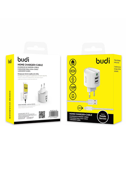 Budi charging 1m iphone cable , شاحن مع سلك ايفون