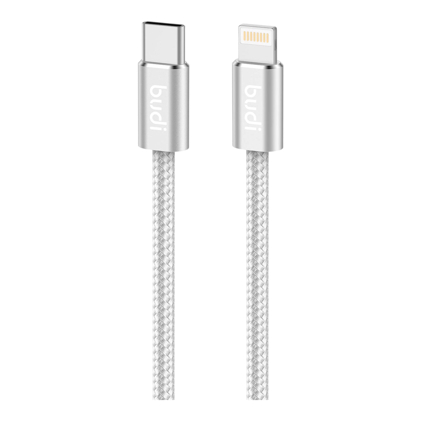 Budi كابل شحن/مزامنة من النوع C إلى Lightning، سلك PD شاحن مدخل iPhone مع